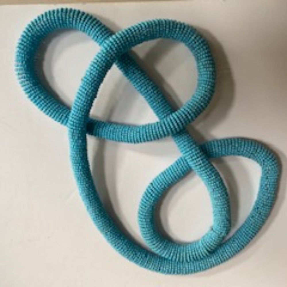 Blue beaded necklace